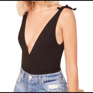 REFORMATION Macey Wrap Style Bodysuit
